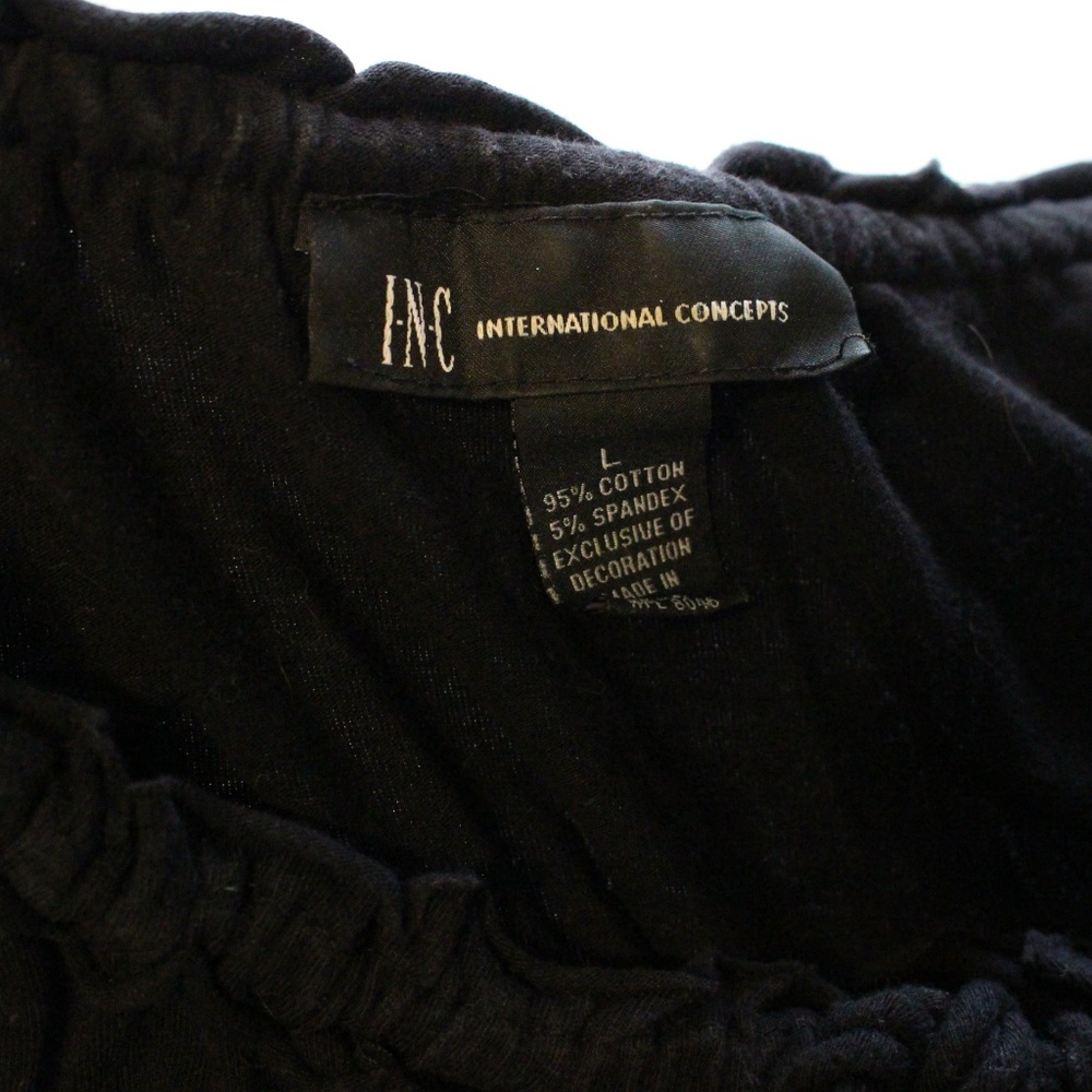 I.N.C INTERNATIONAL CONCEPTS TOP BLACK/WHITE TOP L - Picture 6 of 7